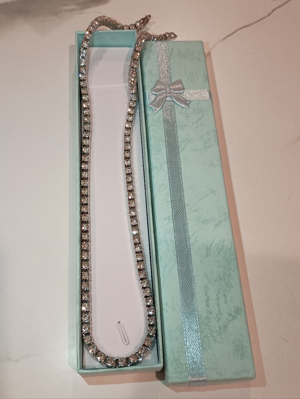 New Moissanite Style Tennis Necklace Size 22 Inch Waterproof